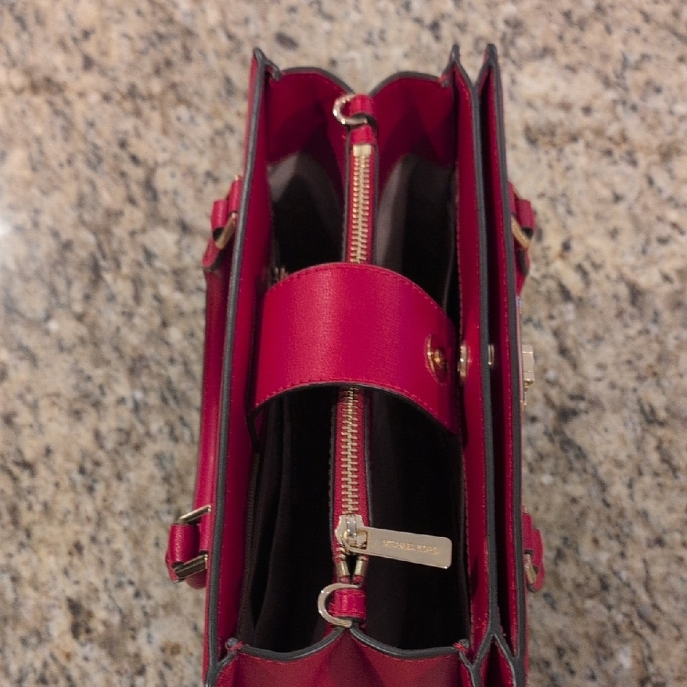 Michael Kors Red Handbag - Picture 4 of 7